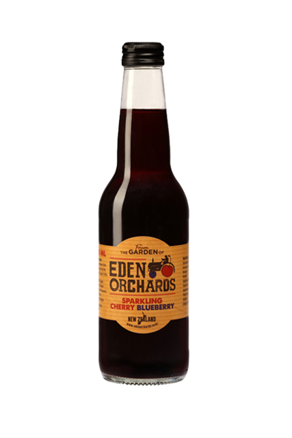 A Bottle of Eden Orchard's Sparkling Cherry & Blueberry Drink - 330ml Each