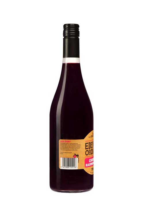 A Bottle of Eden Orchard's Limited Cherry & Raspberry Juice -  750ml each (Left Side)