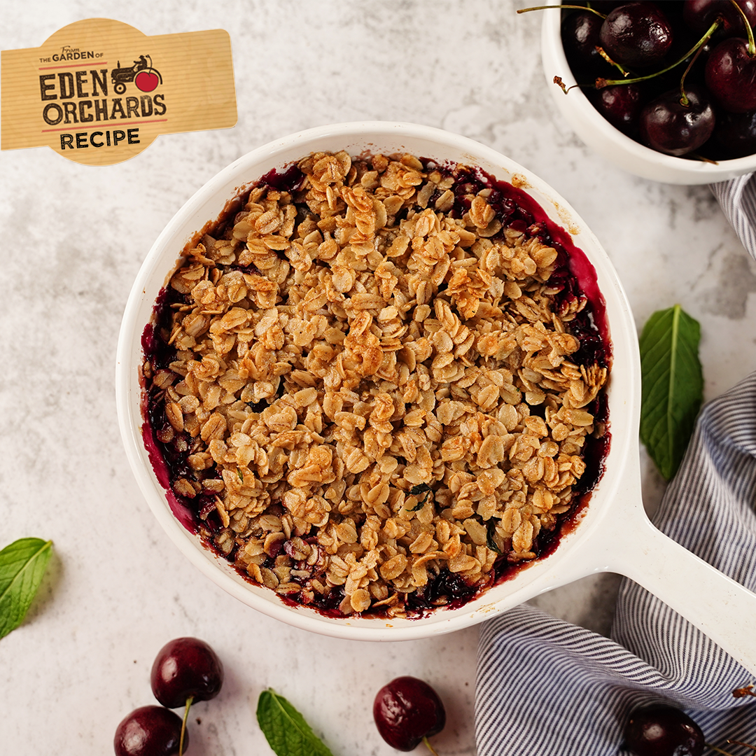 Healthy Cherry & Blackberry Crisp (Winter Dessert with a Superfood Twist)