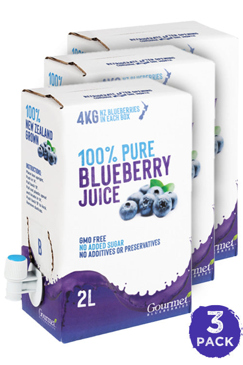 Pure Blueberry Juice - 3 x 2L
