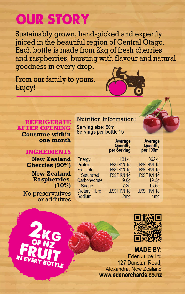 Cherry & Raspberry Juice  - 6 x 750ml
