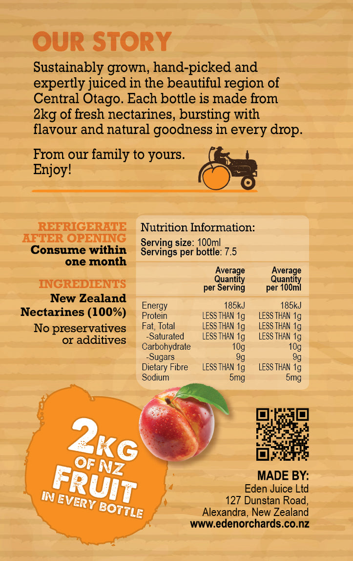 Pure Nectarine Juice  - 6 x 750ml